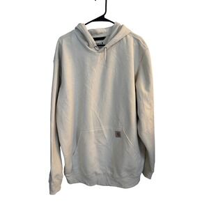 Carhartt Sweatshirt Men's XL Long Sleeve Graphic Hoodie Cream Loose Fit Preowned